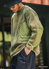 Maden Imitation Lamb Wool Sweater 2022 Autumn Winter Warm Polar Fleece Pullover Plus Velvet Sweatshirts Casual Hoodies for Men